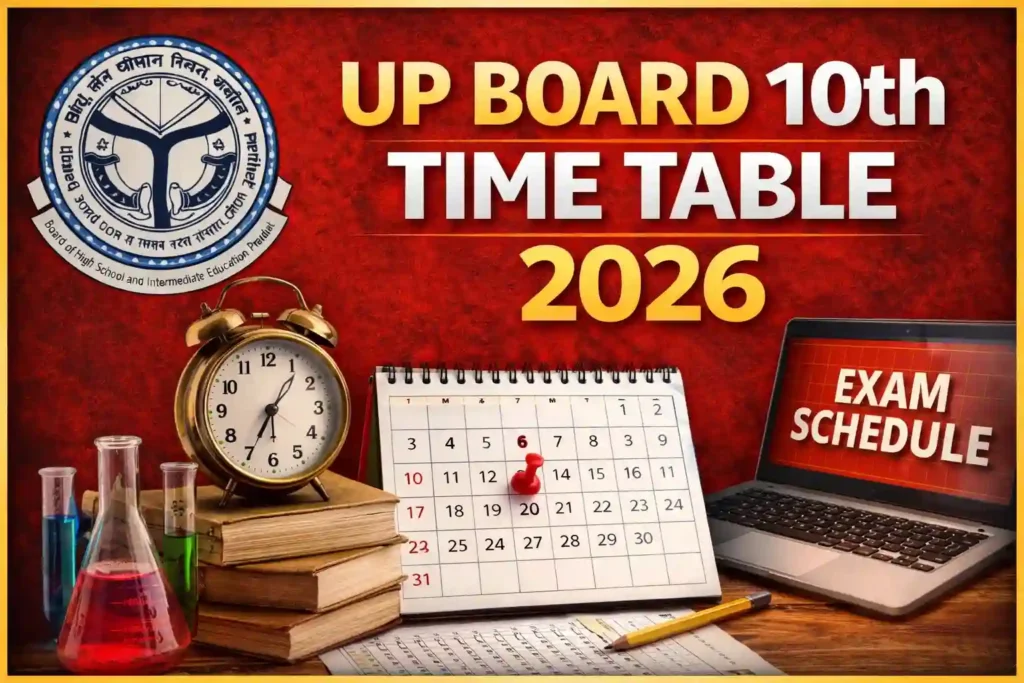 UP Board 10th Time Table 2026