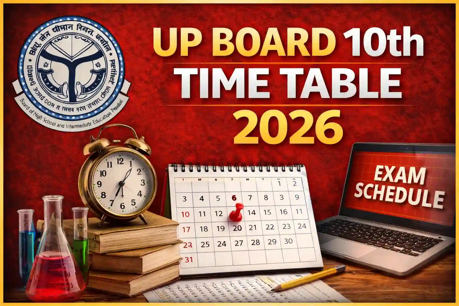 UP Board 10th Time Table 2026
