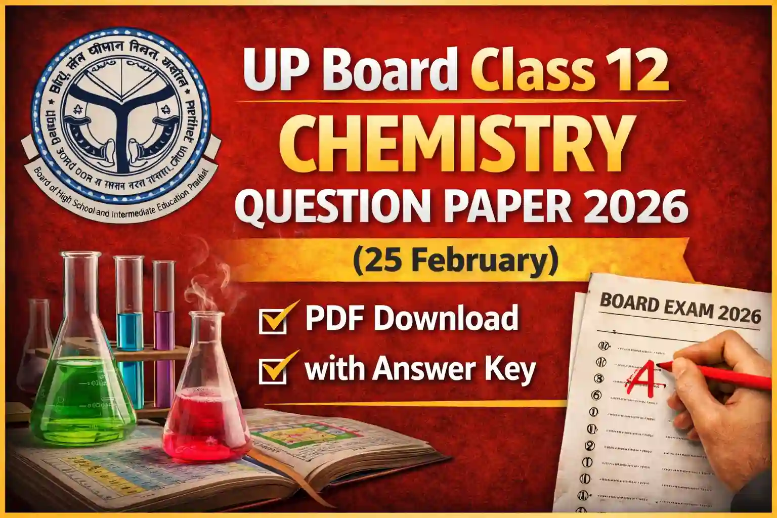 UP Board Class 12 Chemistry Question Paper 2026