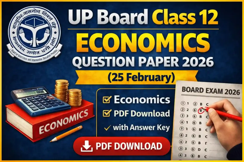 UP Board Class 12 Economics Question Paper 2026